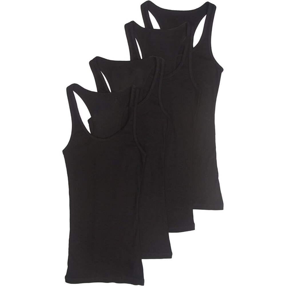 Women's Ribbed Tank Top Pack Cotton Basic Racerback Light and Soft